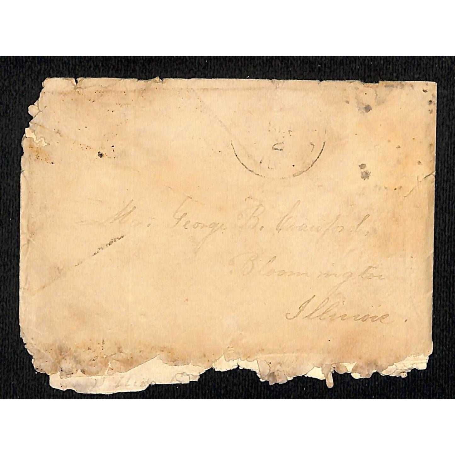 1880's ? Hand Written Mystery Correspondence Bloomington, IL*? Damaged / Fragile