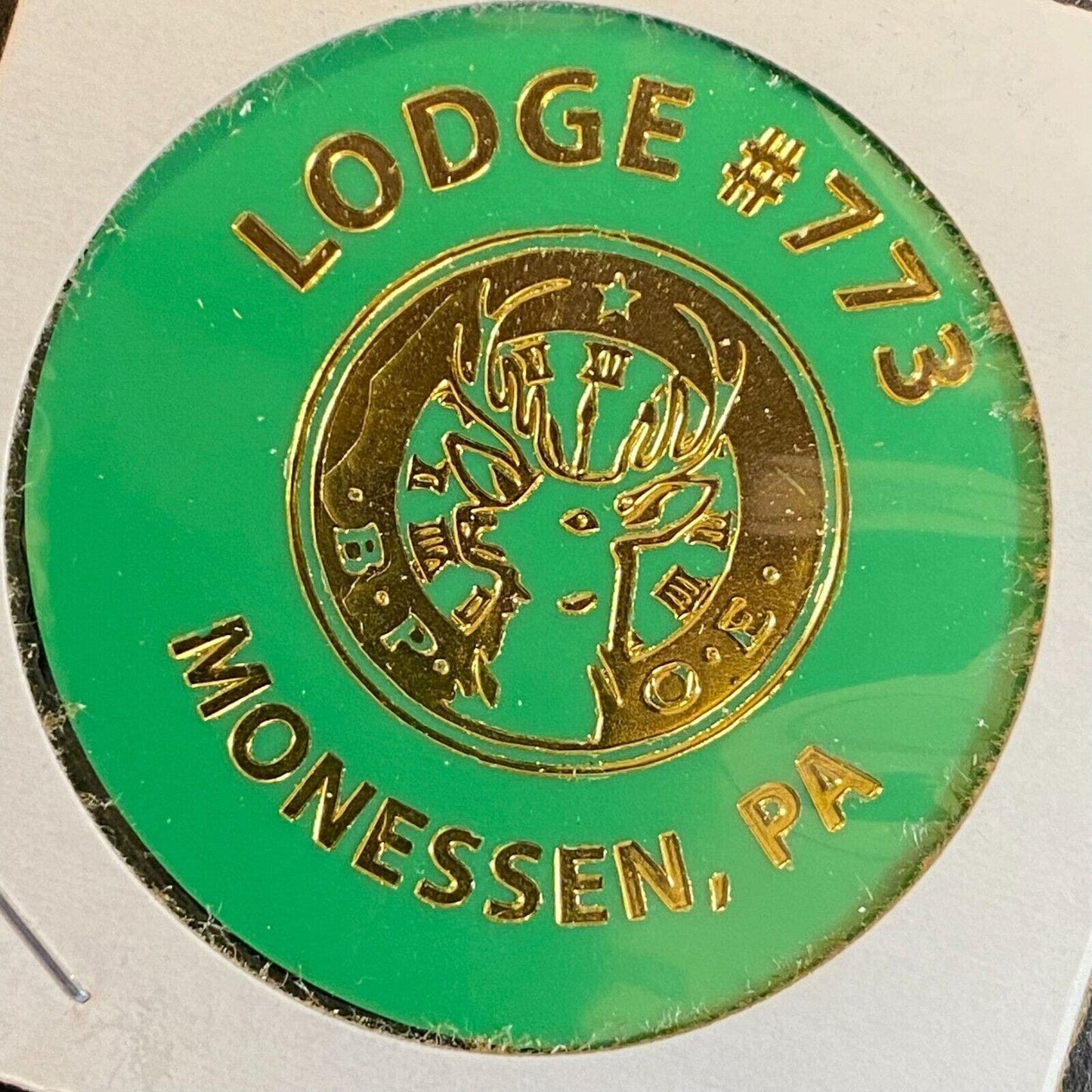 Monessen, PA BPOE Lodge 773 c1980's Plastic Token Drinks "G/F One Imported Beer"