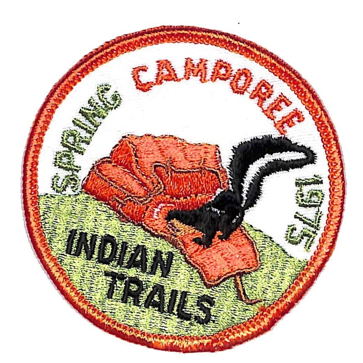 Boy Scouts BSA 1975 Indian Trails Spring Camporee Skunk Patch Scarce