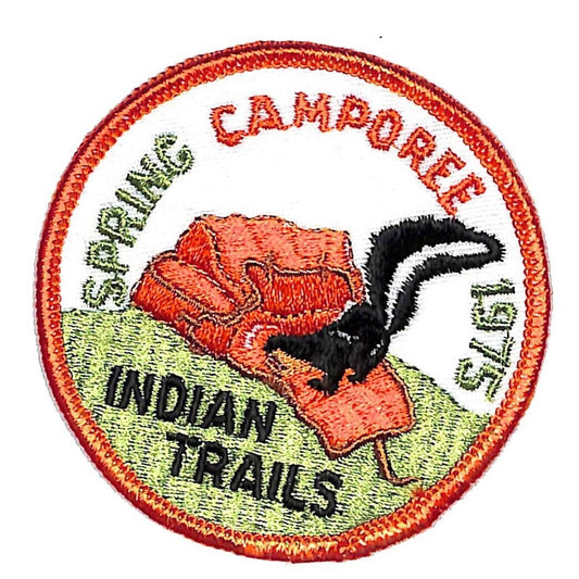 Boy Scouts BSA 1975 Indian Trails Spring Camporee Skunk Patch Scarce