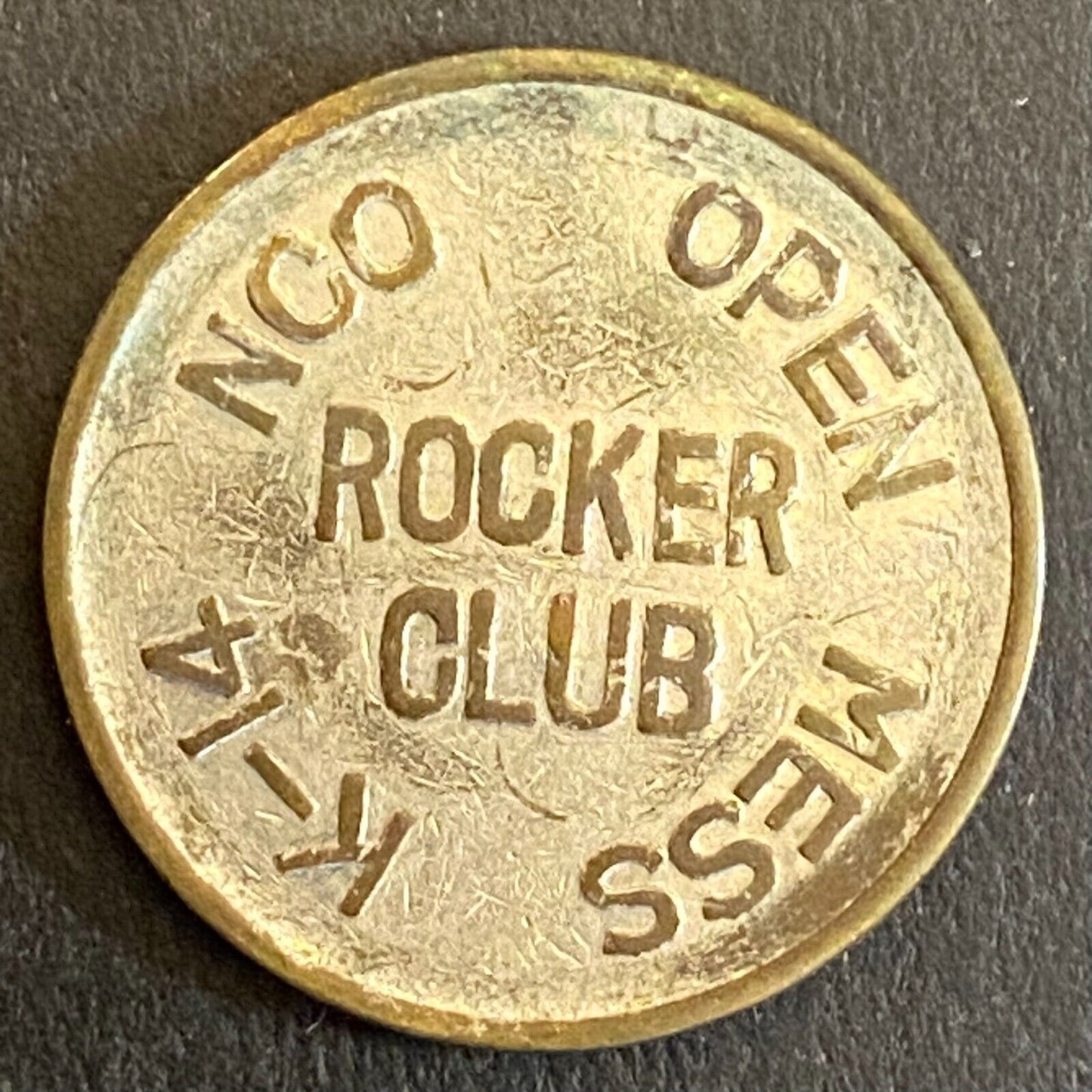 Korea Kimpo AFB Honcho Club Rocker Club NCO Open Mess Military Token 21mm Scarce