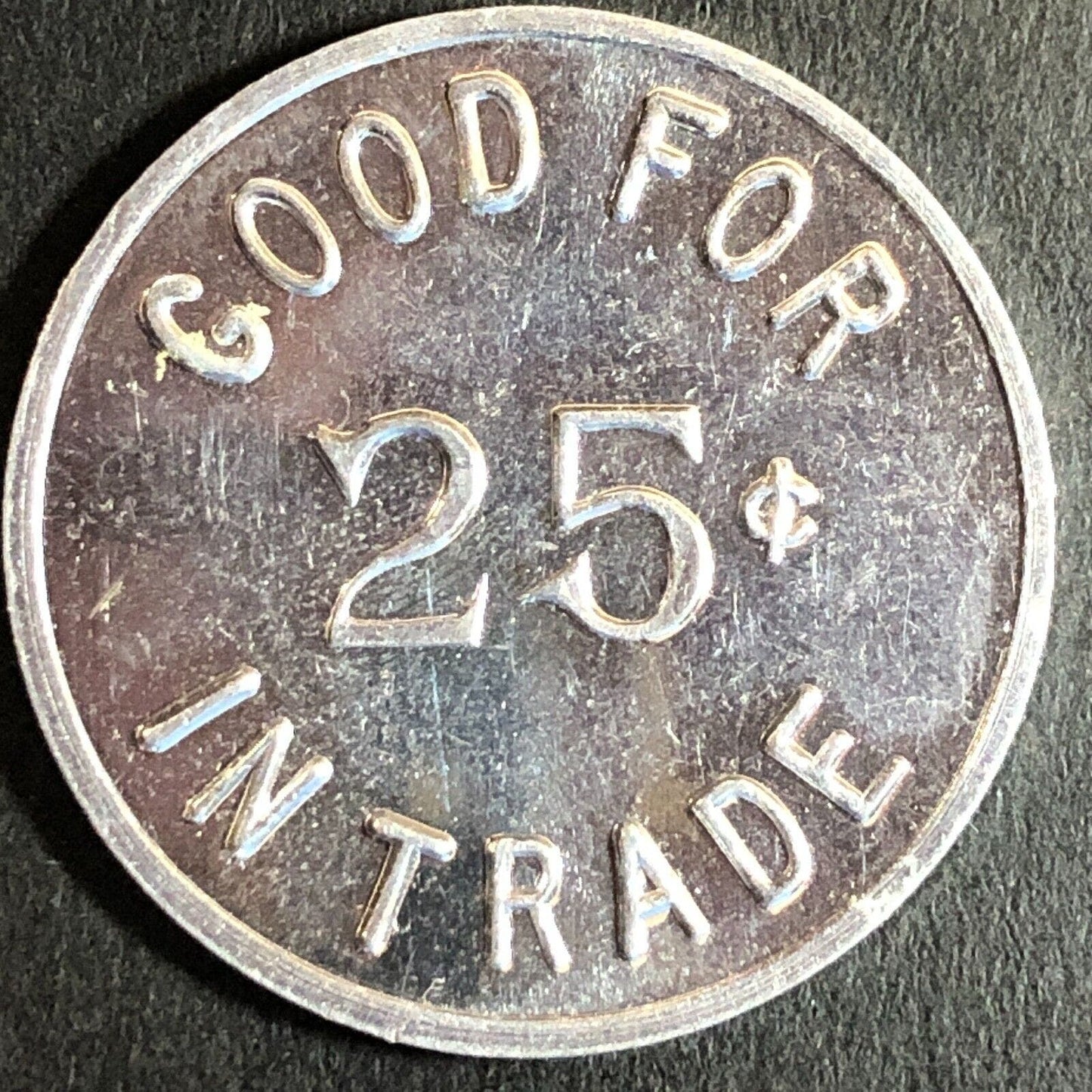 A&M Liquor Ottawa, IL Alum G/F 25c Trade Token 28.5mm Scarce c1940's-50's
