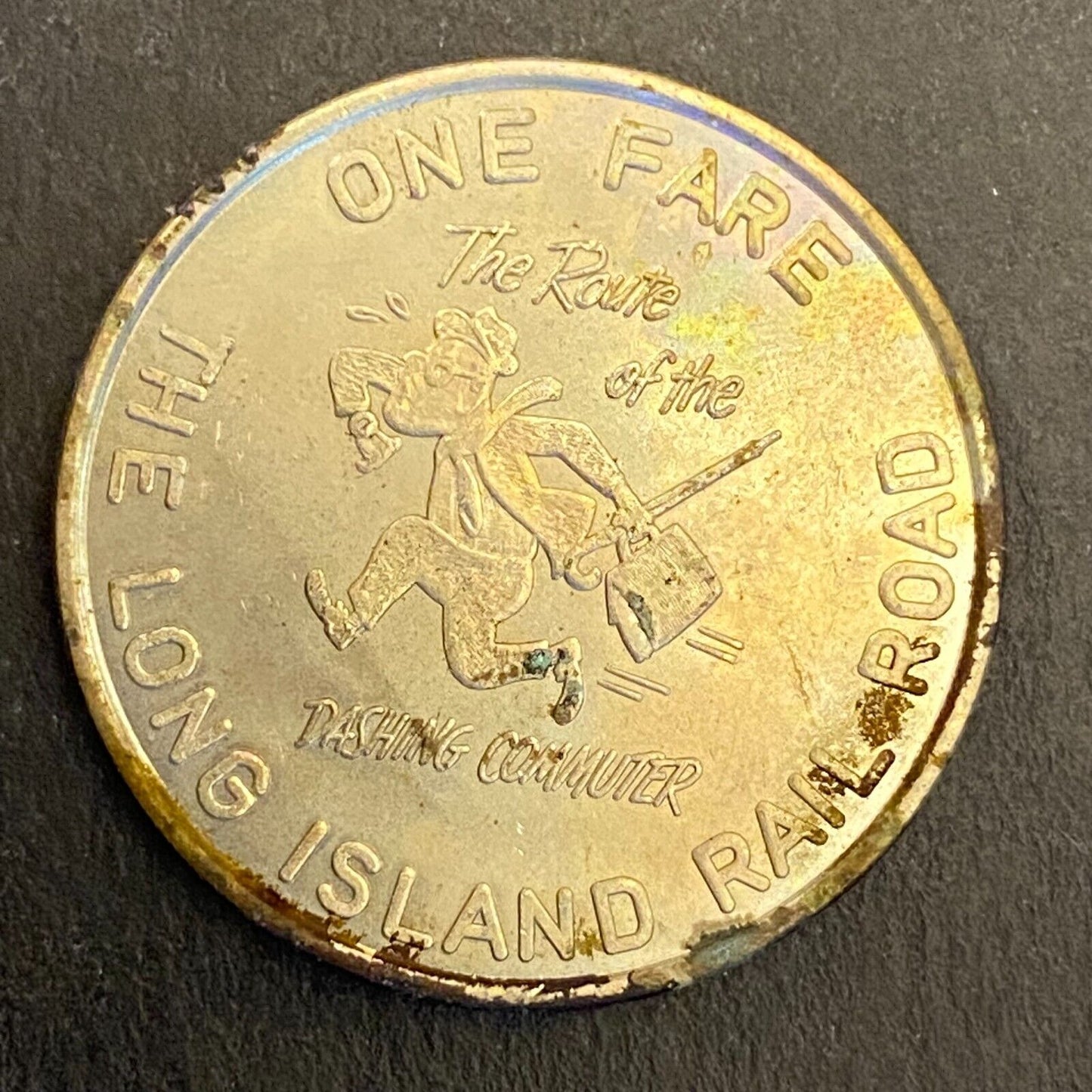 Belmont Park Race Track Long Island Rail Road One Fare Transit Token 28.4mm