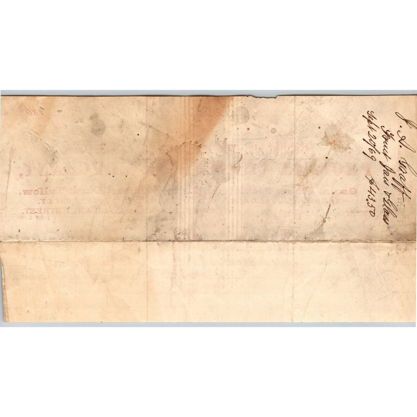 J.A. Graff Produce Merchant Liberty St. Pittsburgh 1869 Billhead Scarce