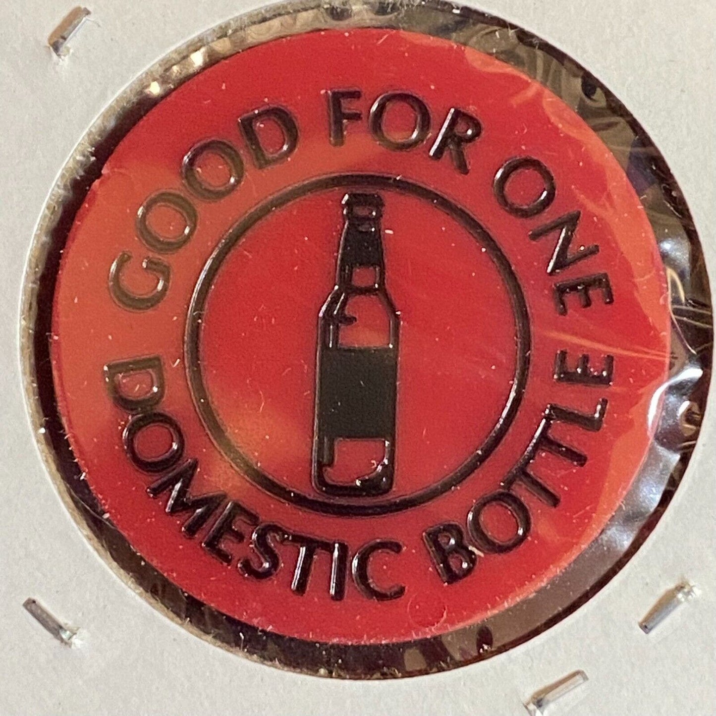 Irwin, PA Fairmont Hahntown VFD c1970's-80's Plastic "One Domestic Bottle" Token