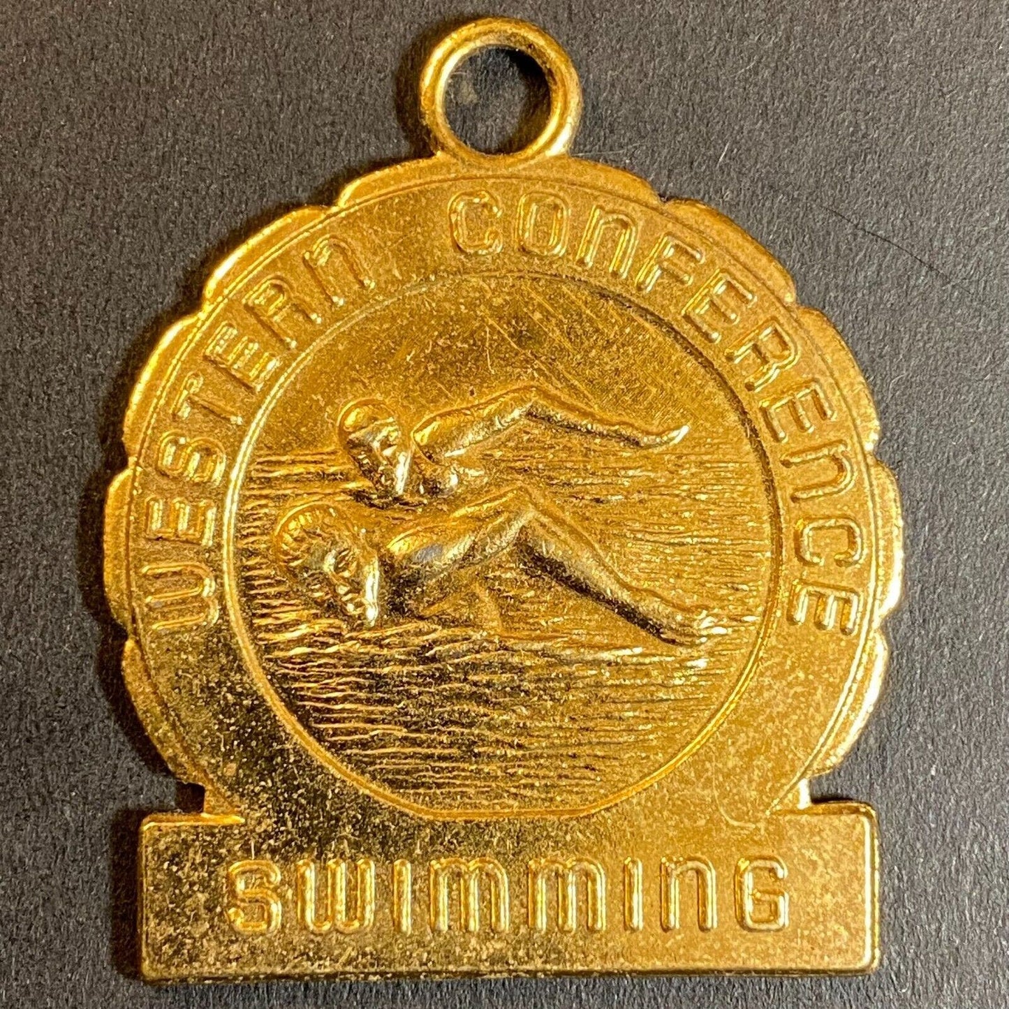 1977 Western Conference "200 Free" Swimming Award Medal 35mm 19g VGC