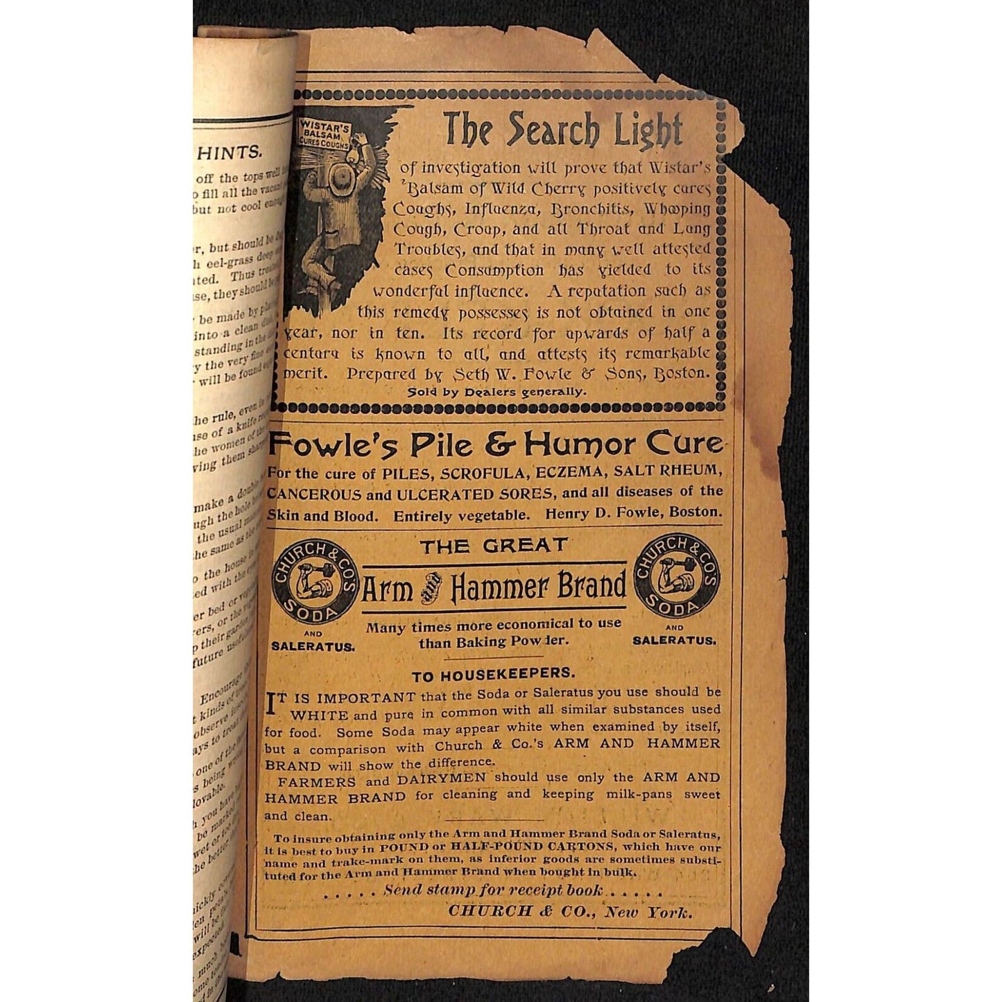1894 Old Farmer's Almanac 48pp William Ware & Co., Boston / Columbia Bicycles Ad