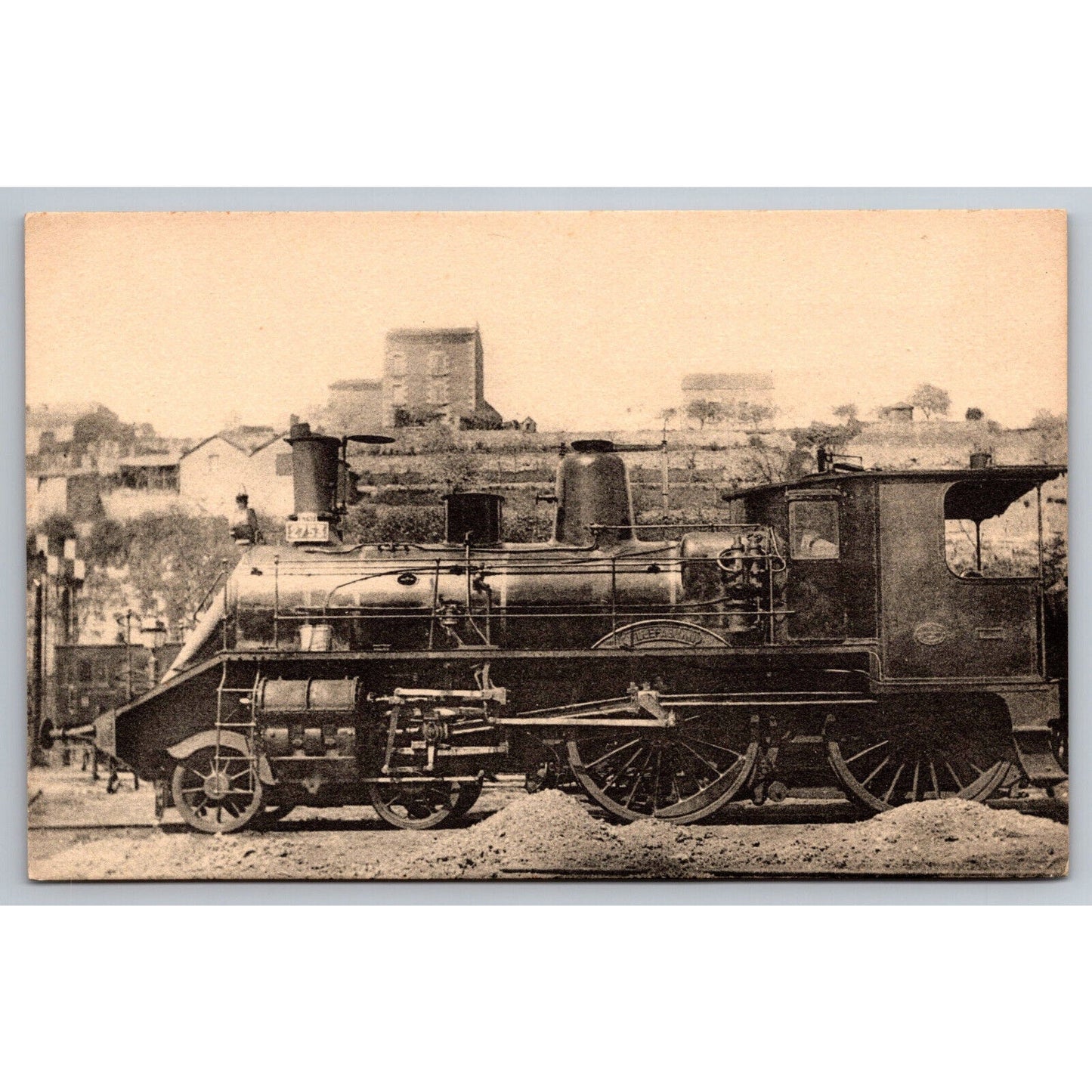 French Railroad RPPC* Postcard Machine 2753 Series 2751-2754 c1900 H.M.P.