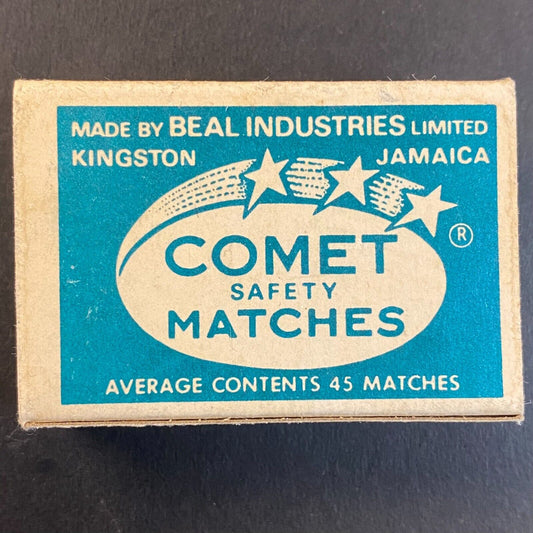 Kingston Jamaica Comet Matches Vintage Matchbox VGC Scarce