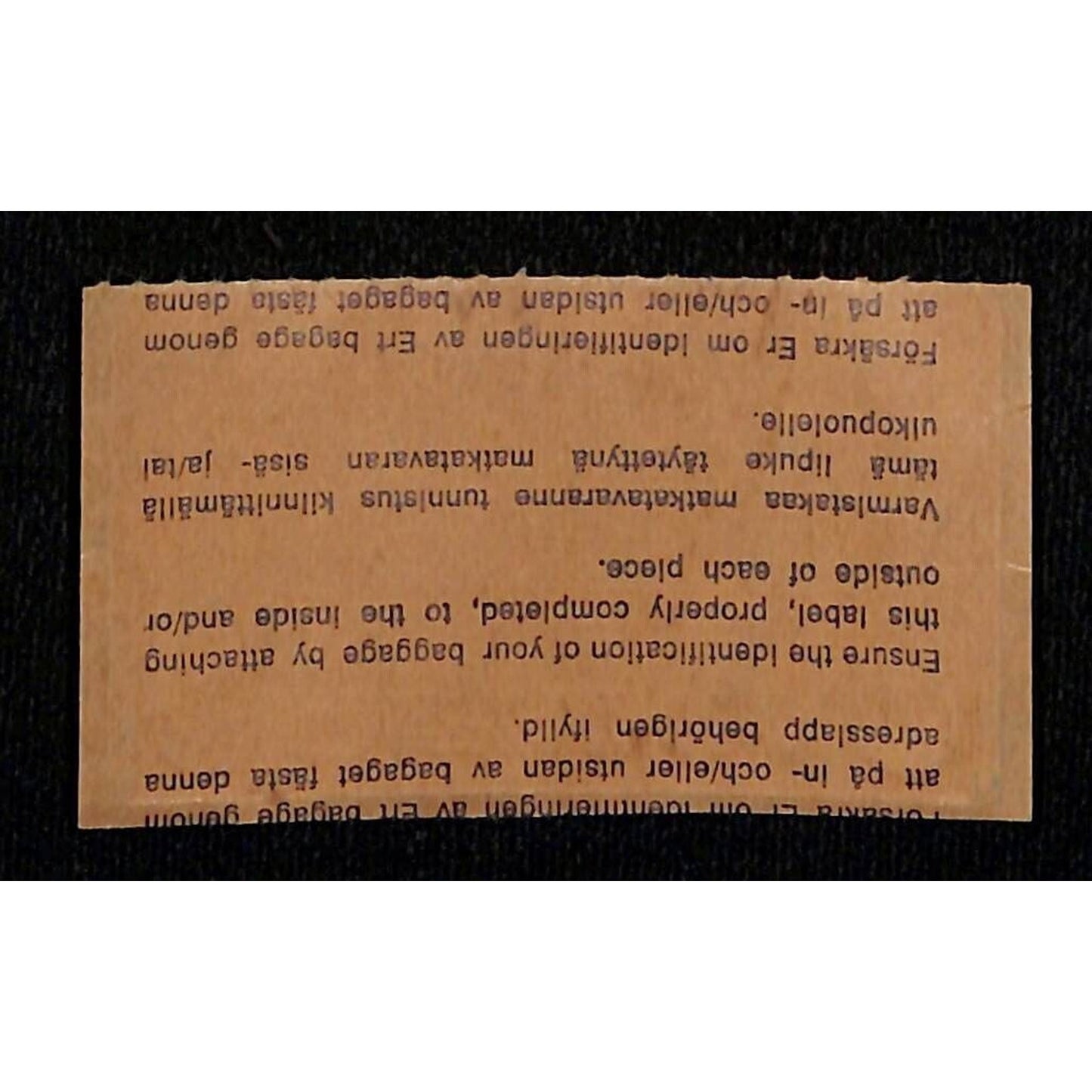 Finnair Baggage / Luggage Sticker Tag c1968-70's VGC