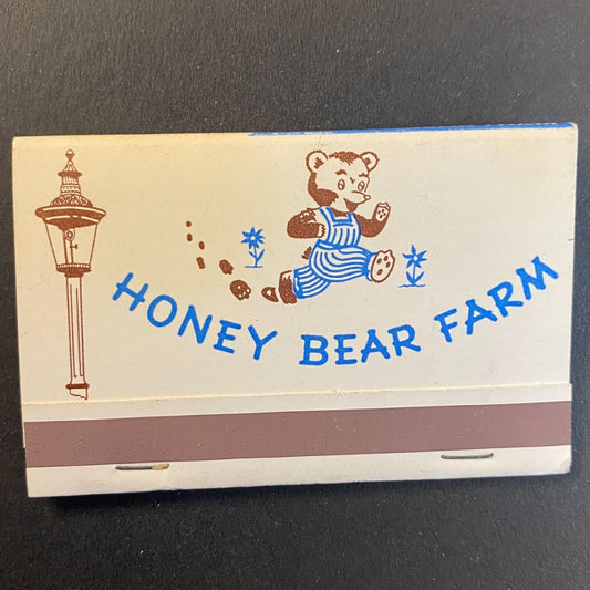 Honey Bear Farm Genoa City, WI c1951-73 Full 40-stk Matchbook VGC Scarce