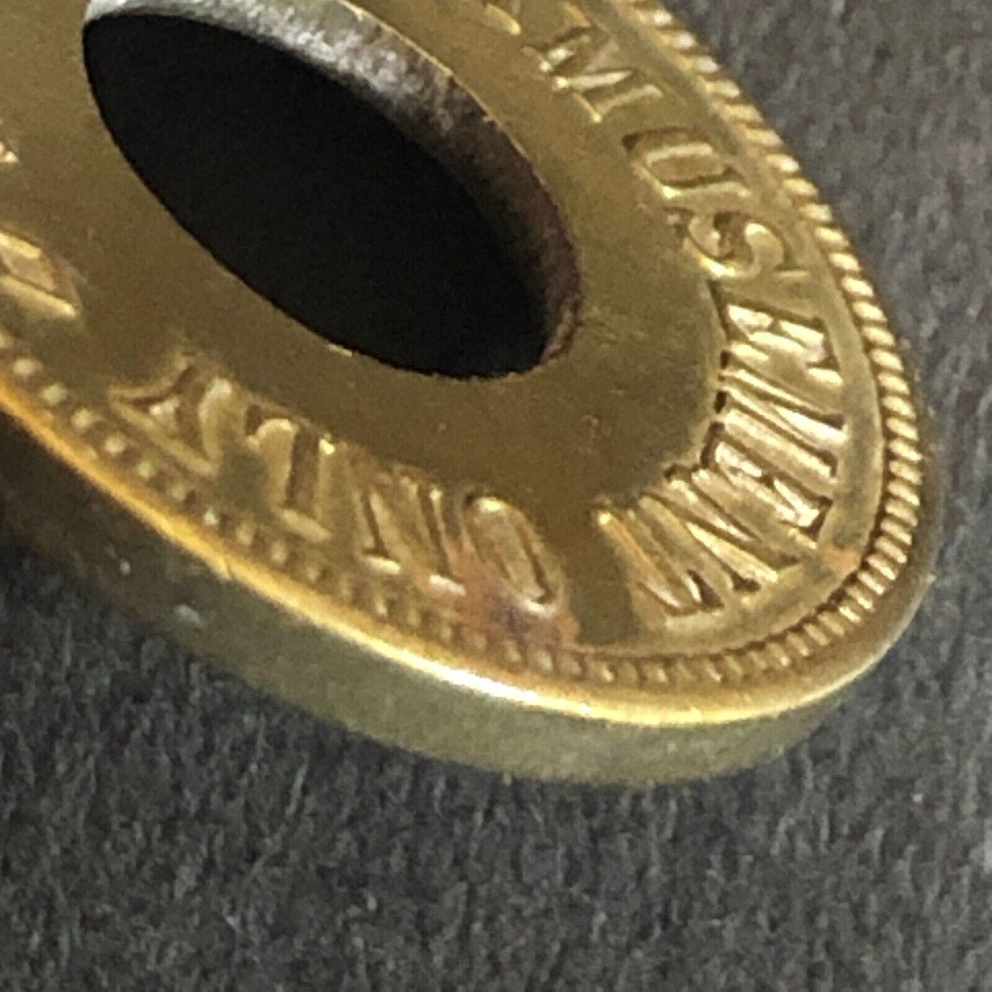 For Amusement Only - No Cash Value Brass Donut Game Token Diamond 21mm
