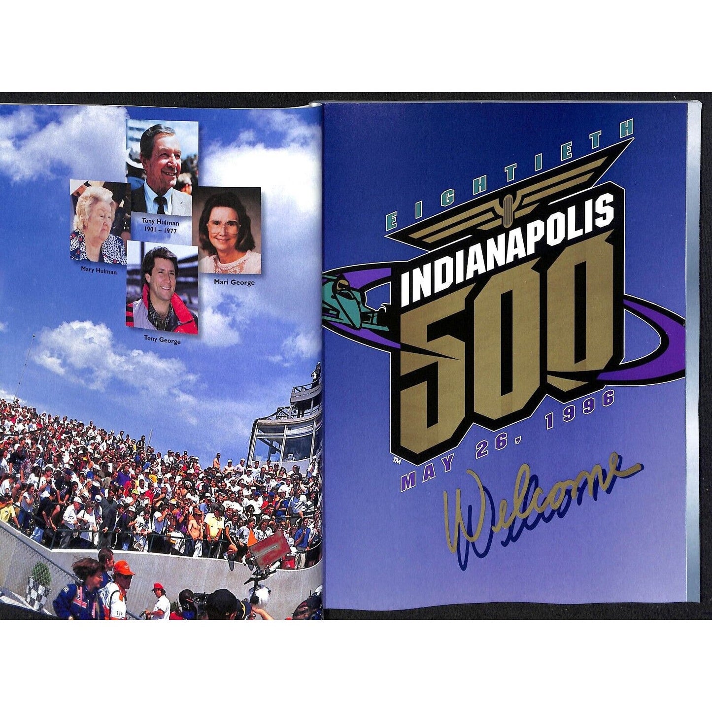 1996 Indianapolis 500 Program Racing VGC 208pp 1lb 4oz