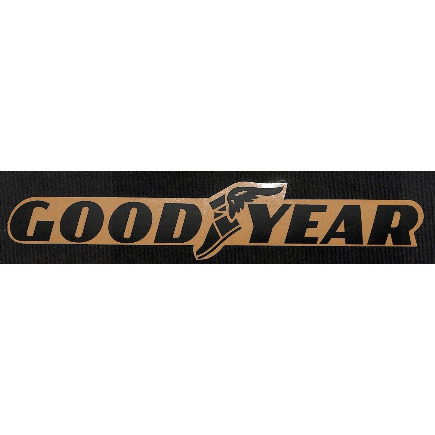 Goodyear Tires Large Die Cut Decal / Sticker 1" x 10" c1960-68 Original VGC
