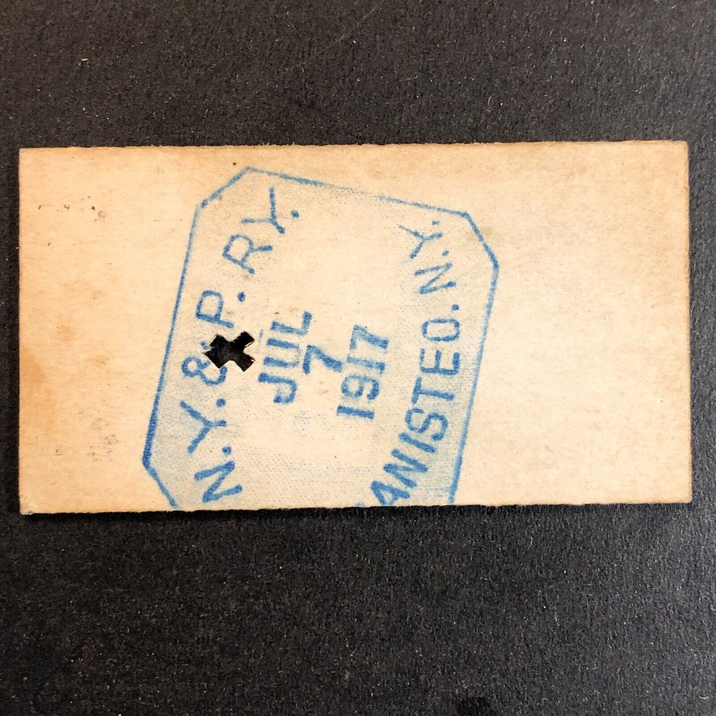 New York & Pennsylvania Railroad July 7 1917 Bennetts, NY Ticket #11816