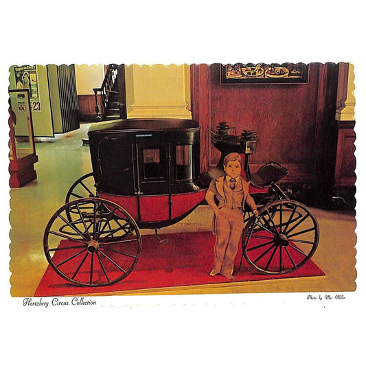 Hertzberg Circus Collection "Tom Thumb Carriage" 1971 Postcard 4" x 6" RPPC*