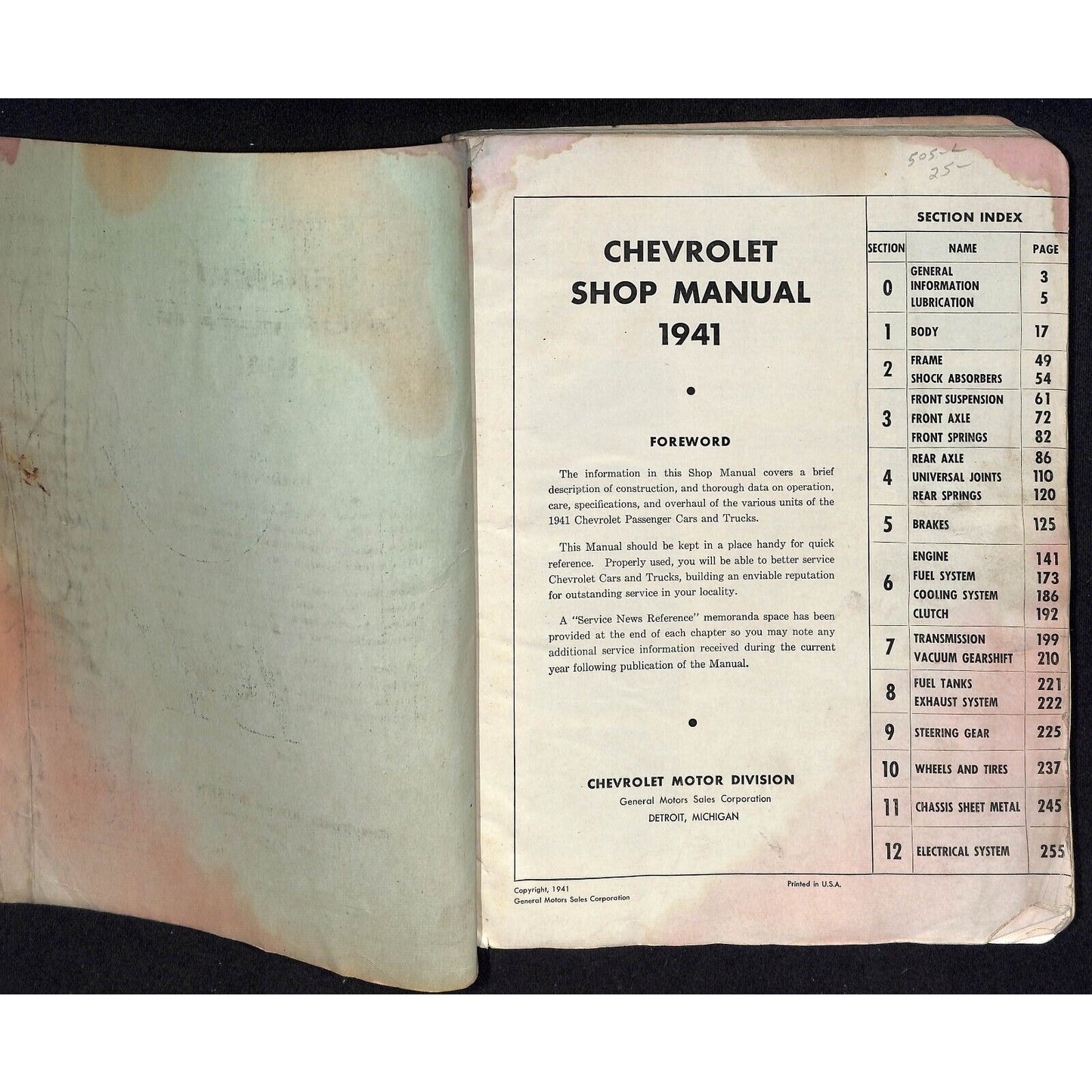 1941 Chevrolet Shop Manual 292pp Fair to Good Condition
