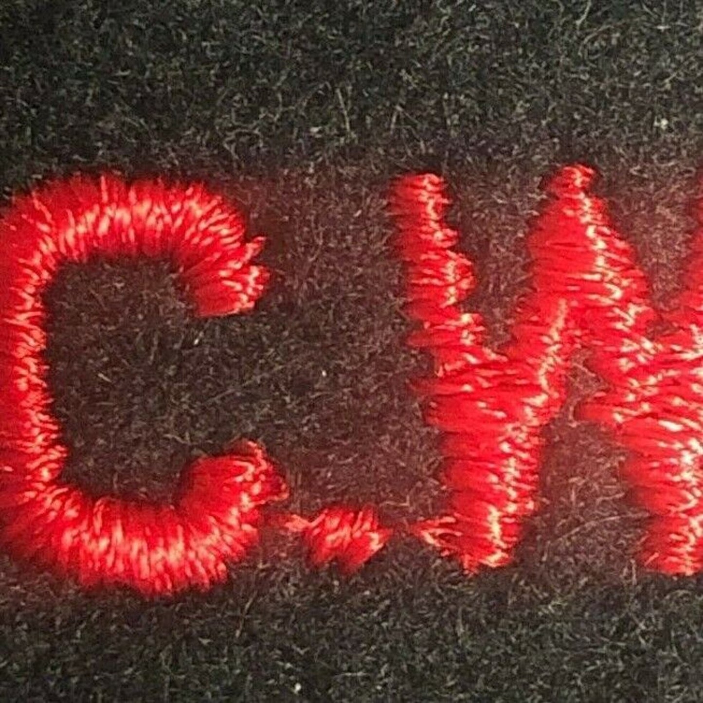 Vintage c1980's-90's Initial Monogram "CW 1.75" x 1.75" C.W." Embroidered Patch