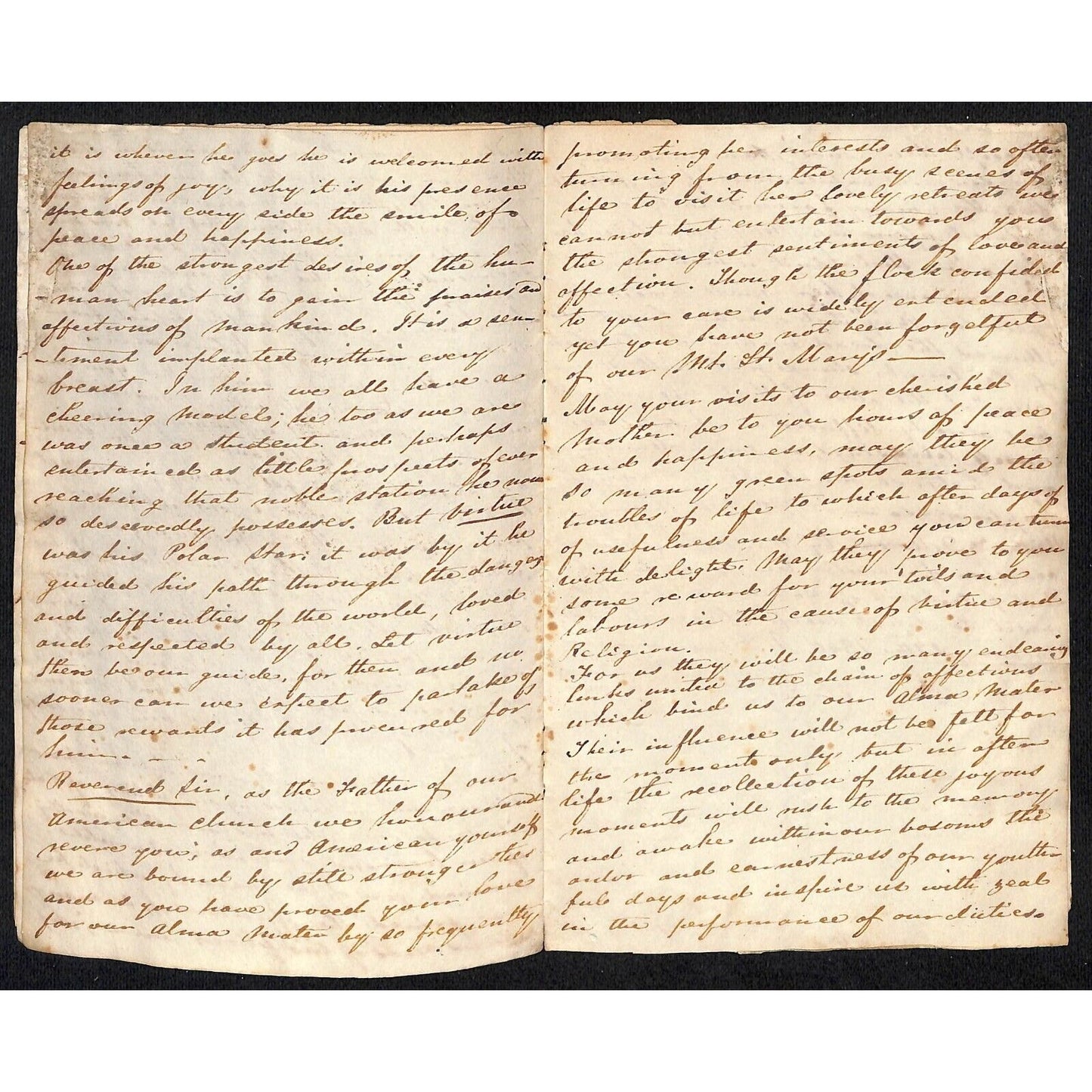 1840 8pp Religious ALS Letter Titled "Most Reverend and Respected Sin"
