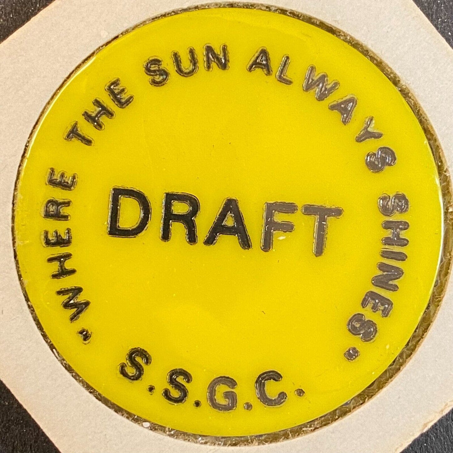 Mechanicsville, PA Silver Springs Golf Course c1990's Plastic Token G/F Draft