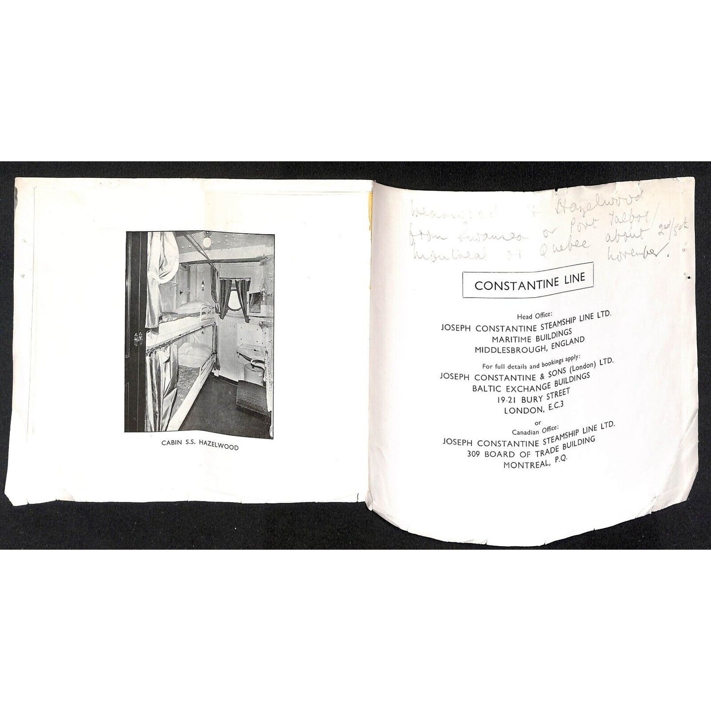 Constantine Line Passenger Accommodation Booklet 6.75" x 7.75" 16pp c1937 Scarce