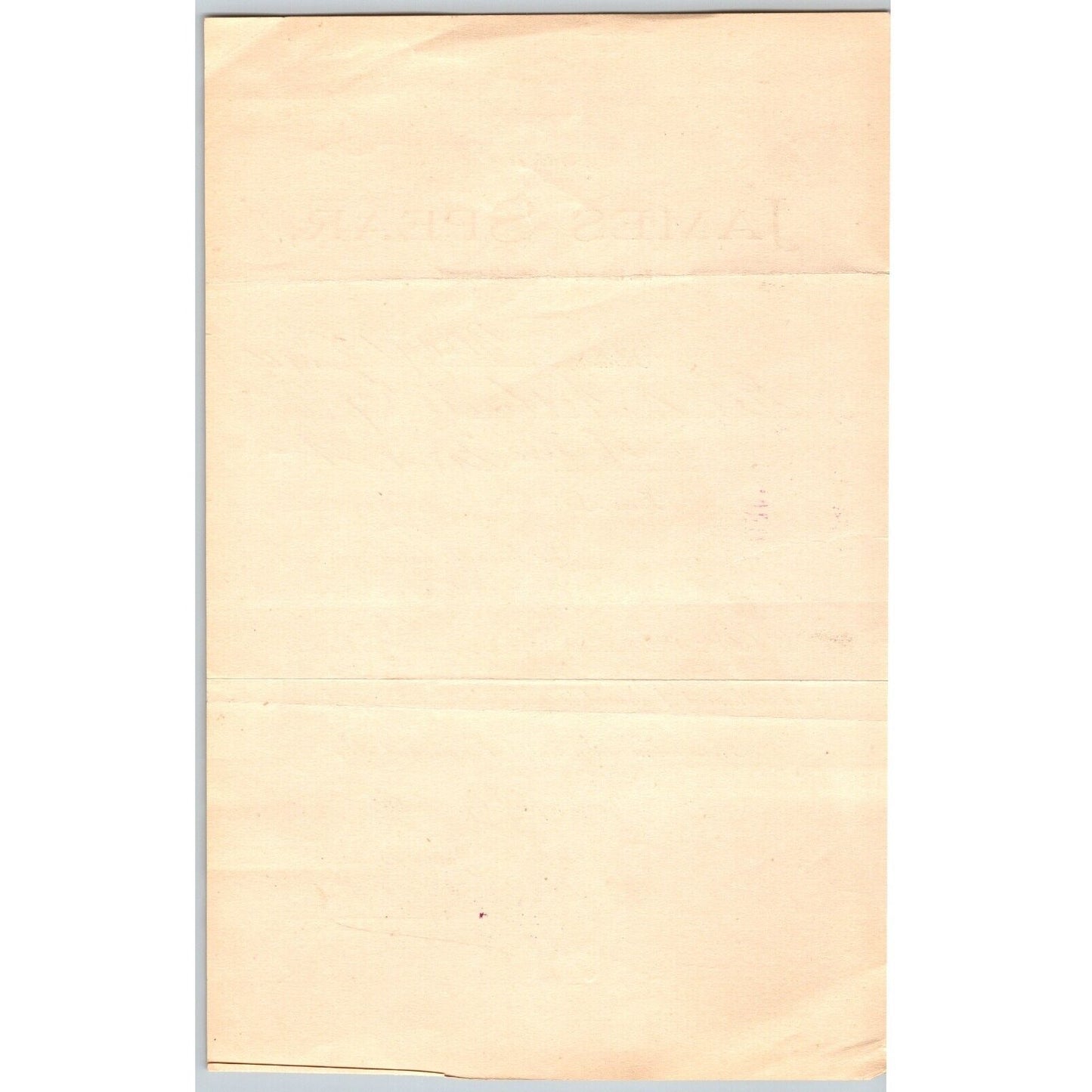 James Spear Stove & Heating Philadelphia 1894 Payment Notice