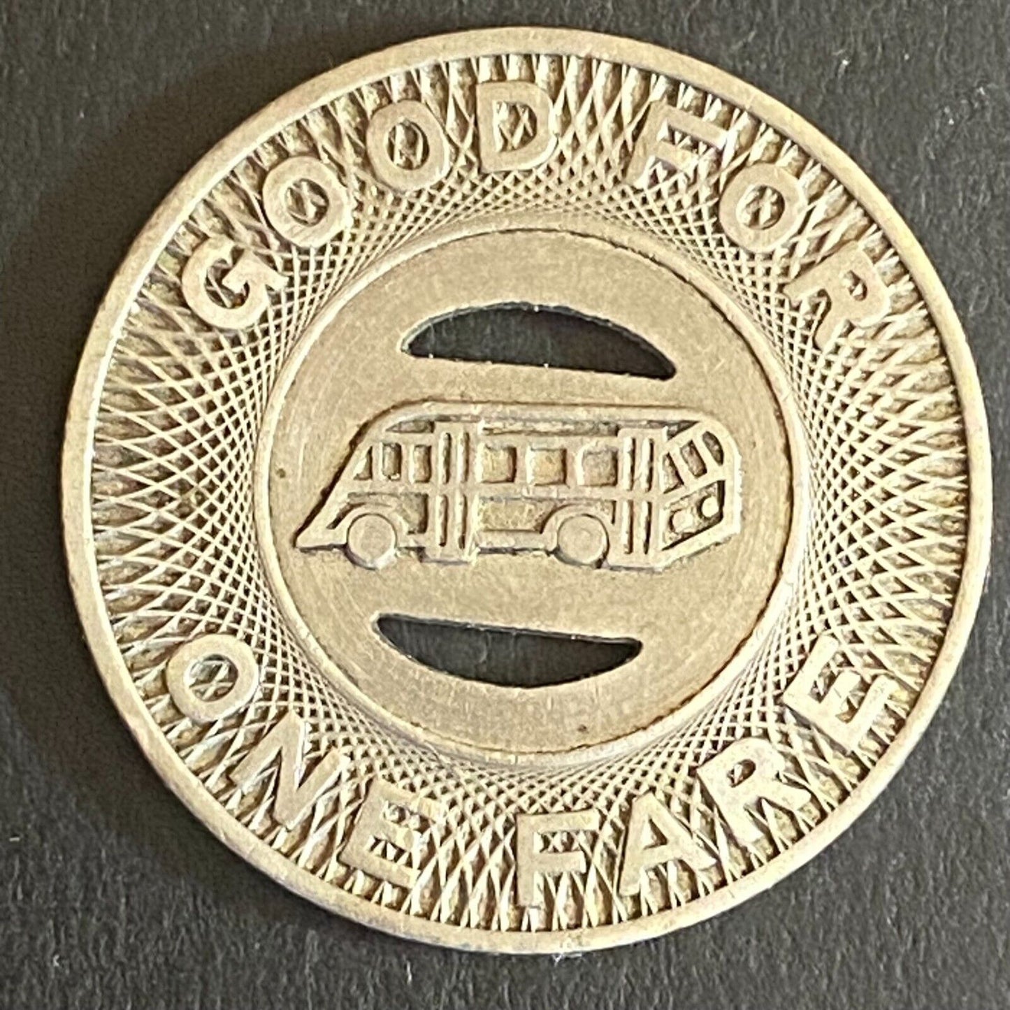 Joliet City Lines G/F One Fare Bus Transit Token 23mm VGC