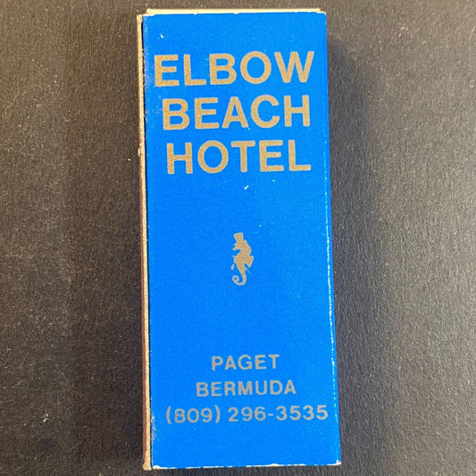 Elbow Beach Hotel Paget Bermuda Seahorse Vintage Matchbox VGC Scarce