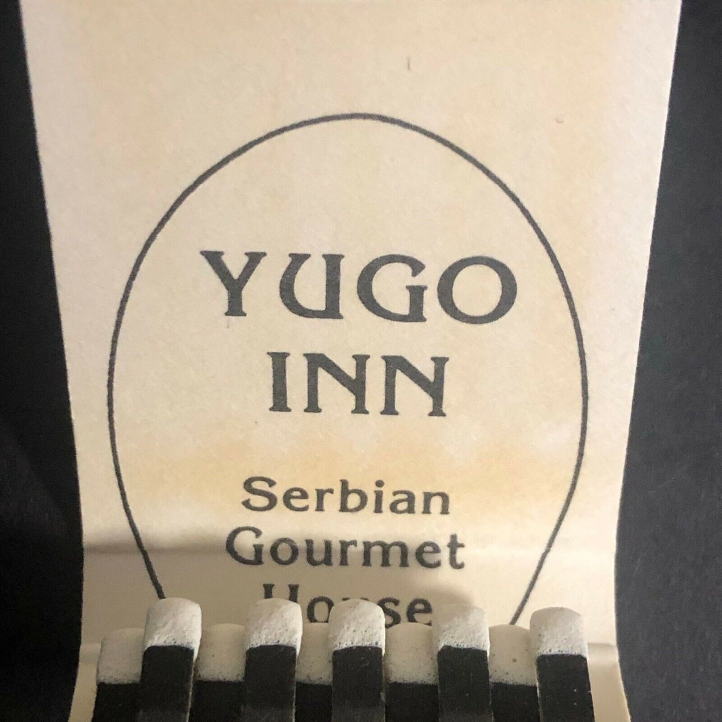 Yugo Inn Chicago Serbian Gourmet House Restaurant c1970's-80's Full Matchbook