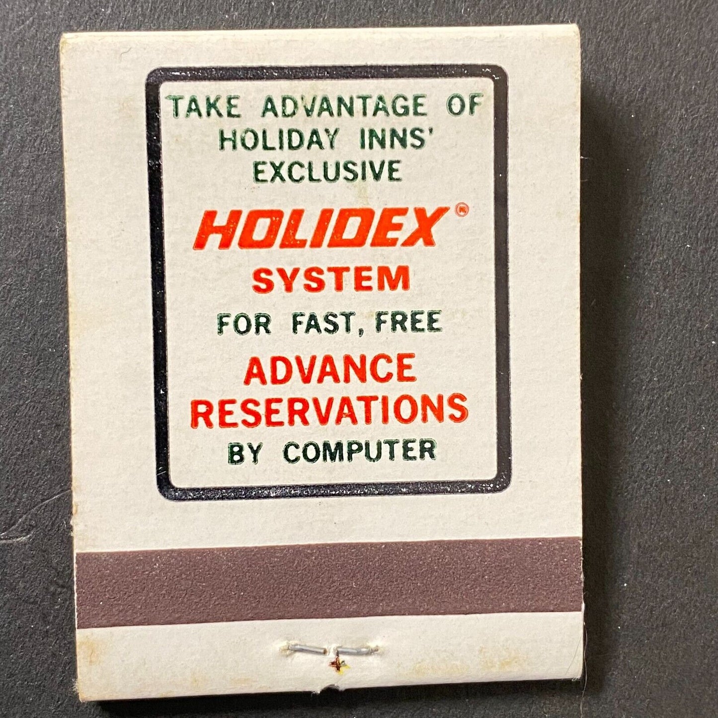 Holiday Inn Holidex Computer Chicago Willowbrook Full Matchbook c1974-80's