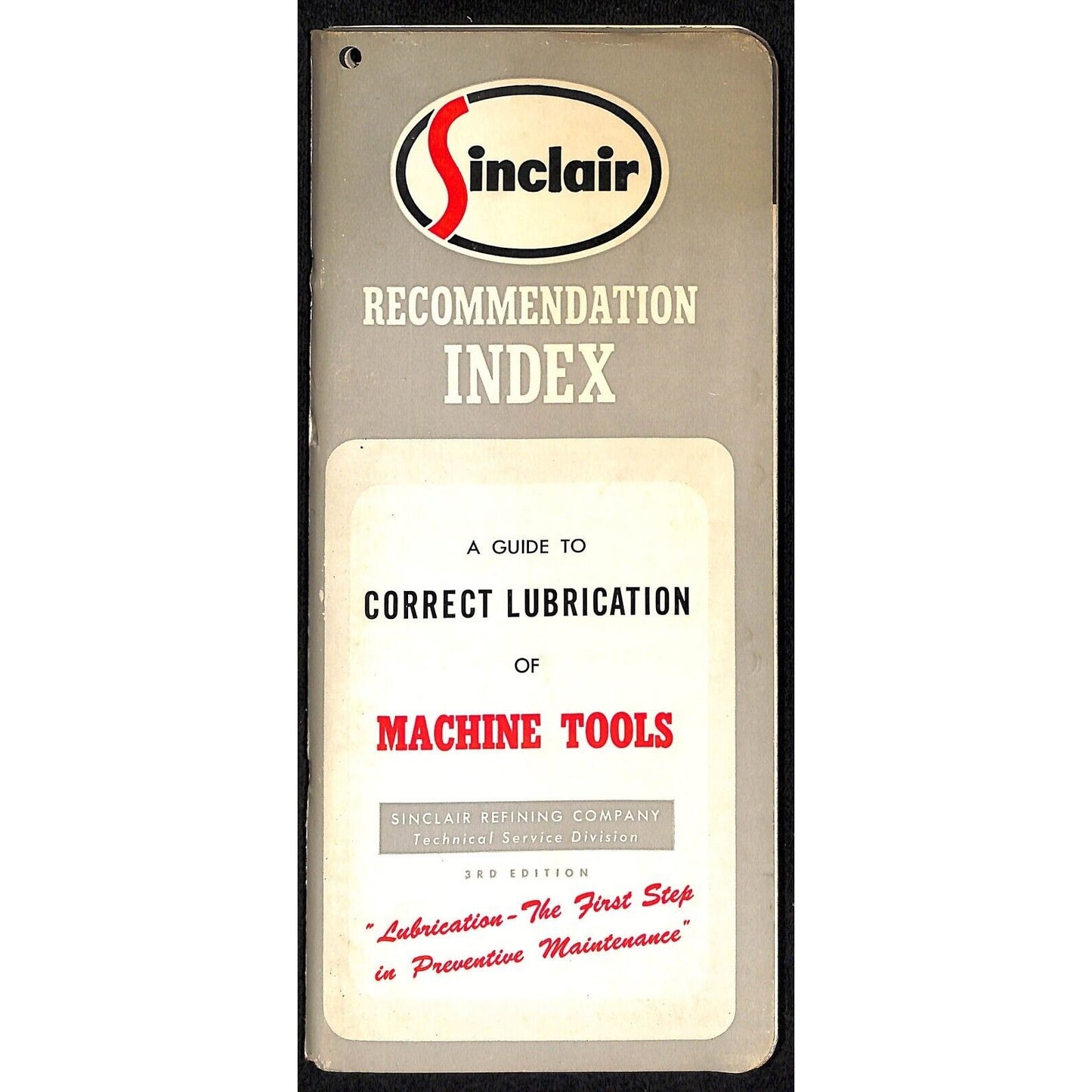Sinclair Refining Lubrication of Machine Tools 1957 Booklet 122pp VGC