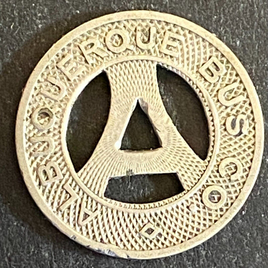 Albuquerque Bus Co. "Health Country" Transit Token 16mm VGC Hanging "A" (#15)