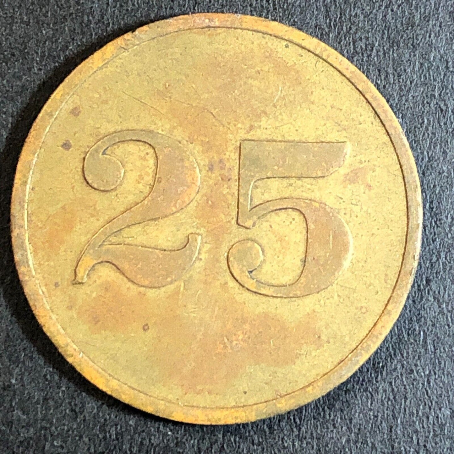 Helsing's Cocktail Lounges Chicago "25" Token 26mm Scarce VGC c1942