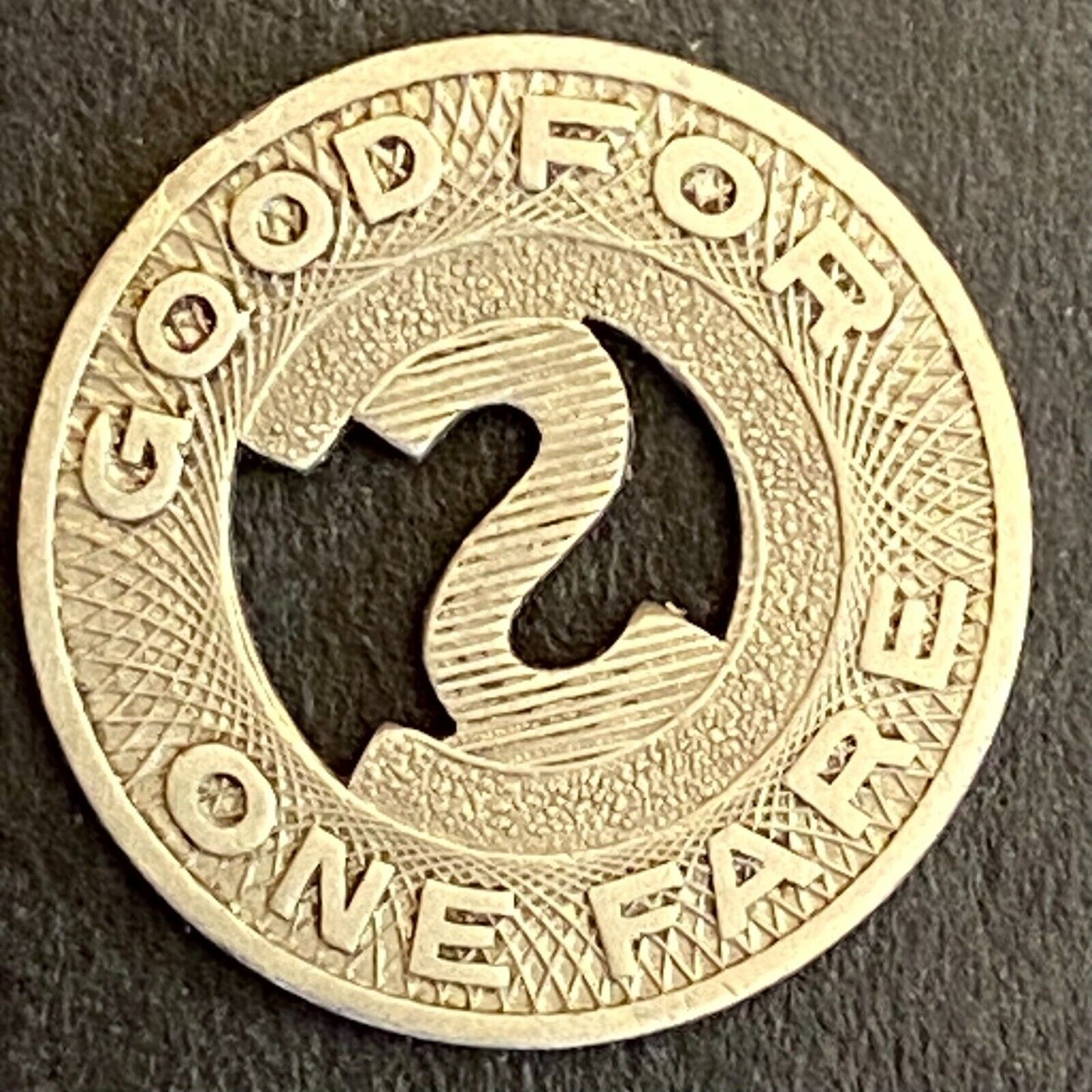 Colo. Springs Bus Co. G/F One Fare Transit Token 16mm (#4)