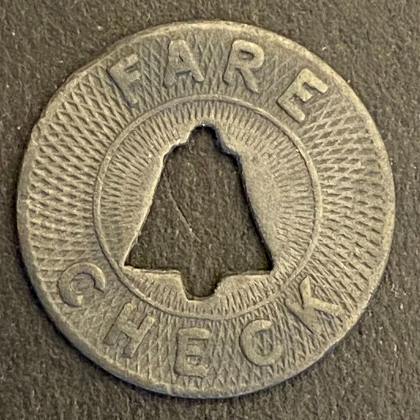 Lehigh Valley Transit Co (Allentown, PA) "Fare Check" Transit Token 16mm (#3)