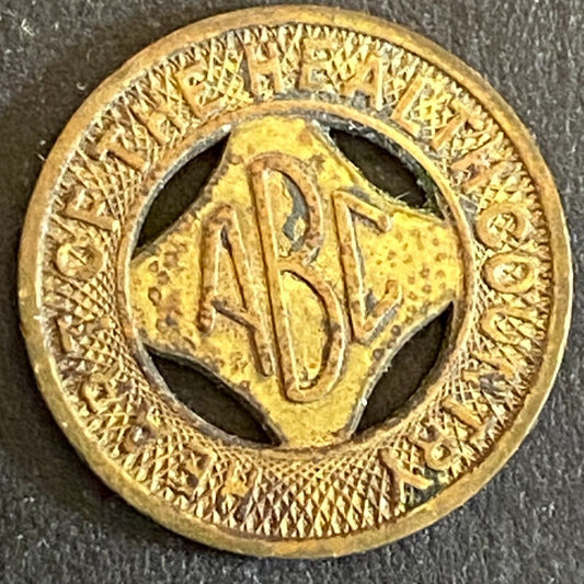 Albuquerque Bus Co. "ABC" Health Country Transit Token 16mm (#2)