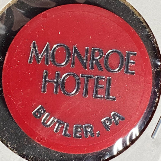 Butler, PA Monroe Hotel Plastic Token G/F One Beer