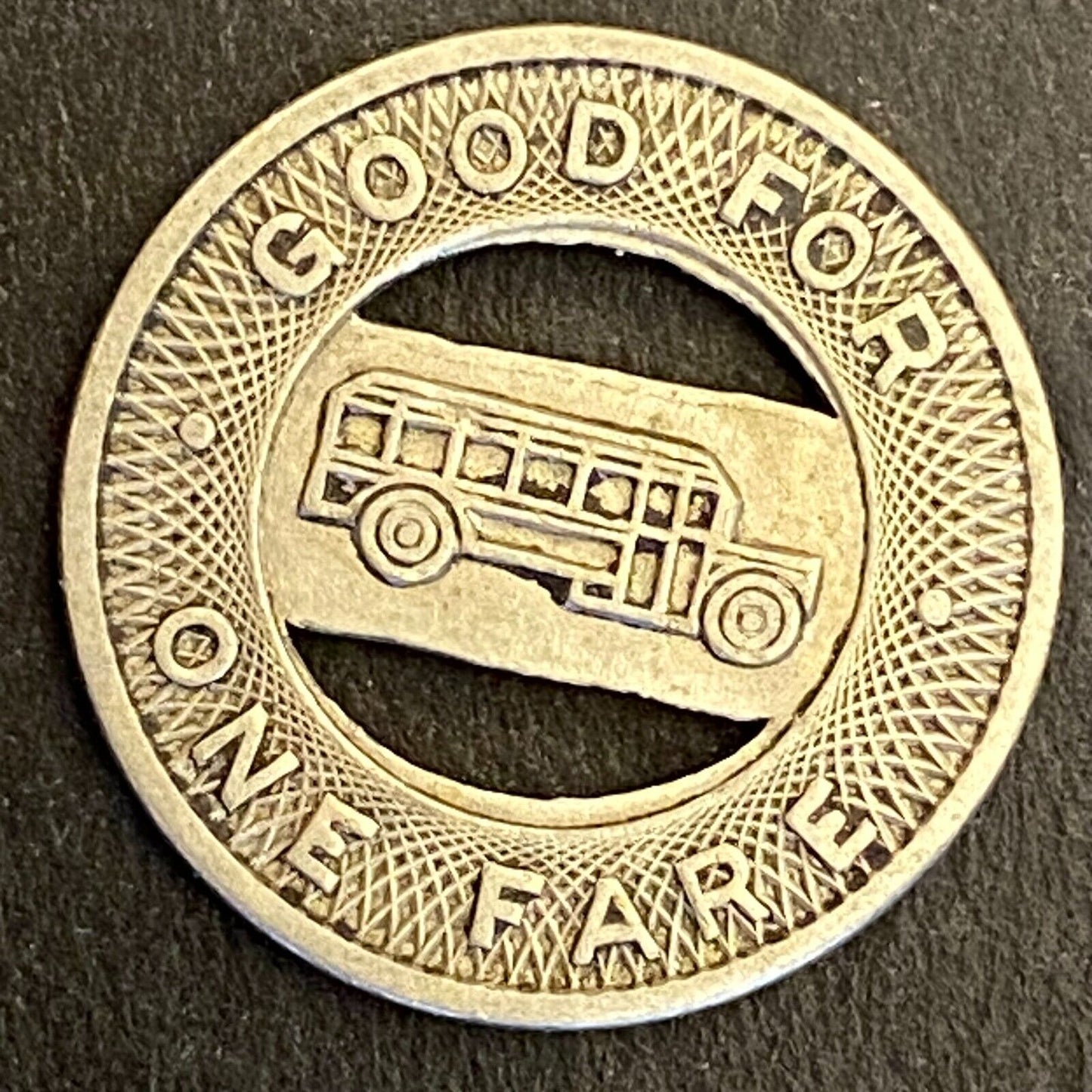 Wichita Motor Bus Co. G/F One Fare Transit Token Bus 20mm Scarce (#2)