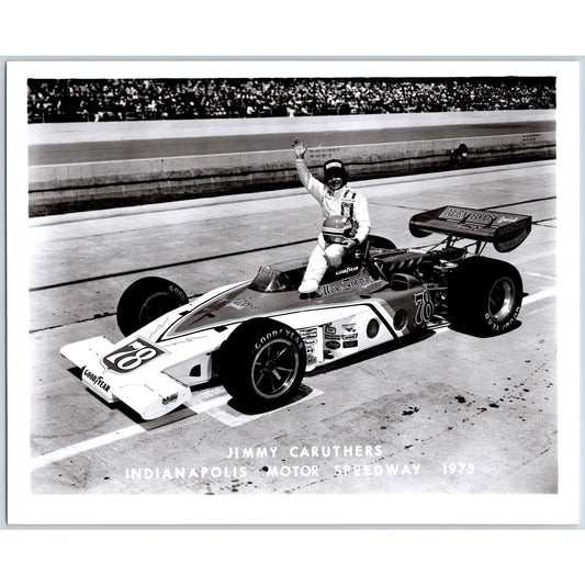 Jimmy Caruthers #78 1975 Indianapolis Motor Speedway 8" x 10" Photo IMS Stamp