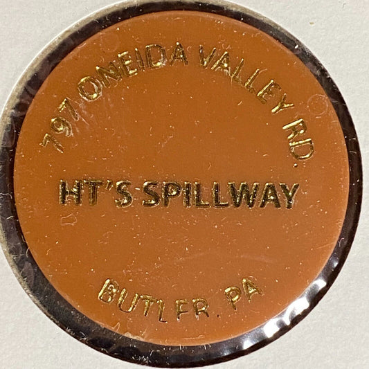 Butler, PA HT's Spillway Bar & Grill Plastic Token G/F One Pop