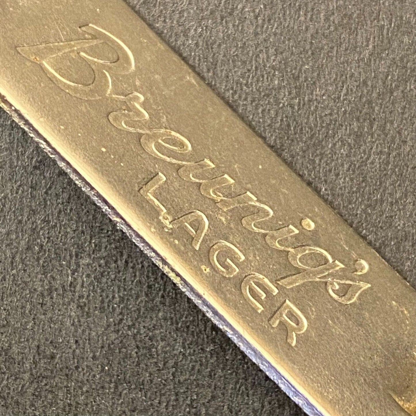 Breunig's Lager Beer Vintage Small Steel Can Bottle Opener 3 1/4" Scarce