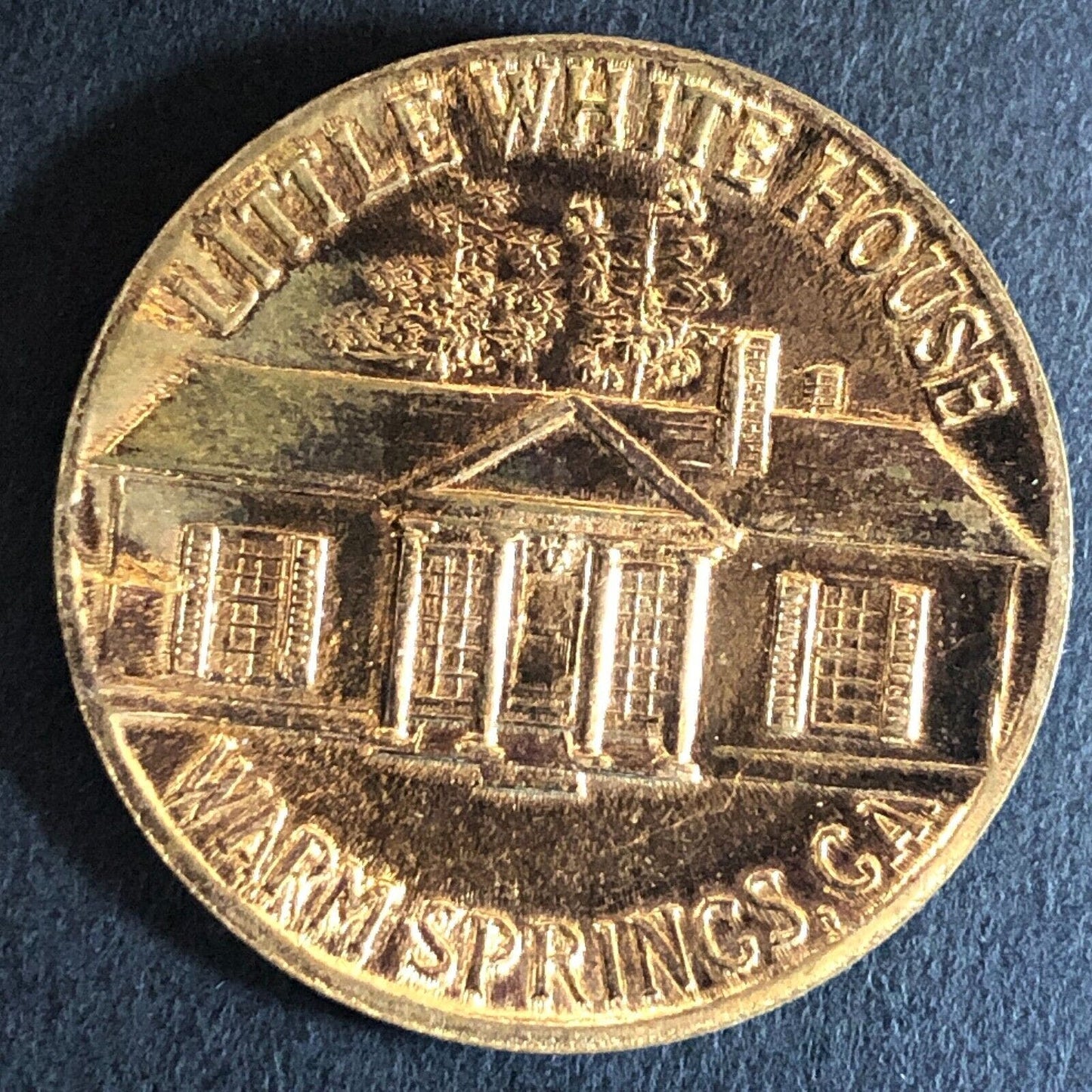 Franklin Delano Roosevelt Little White House Warm Springs, GA Convex Token 29mm
