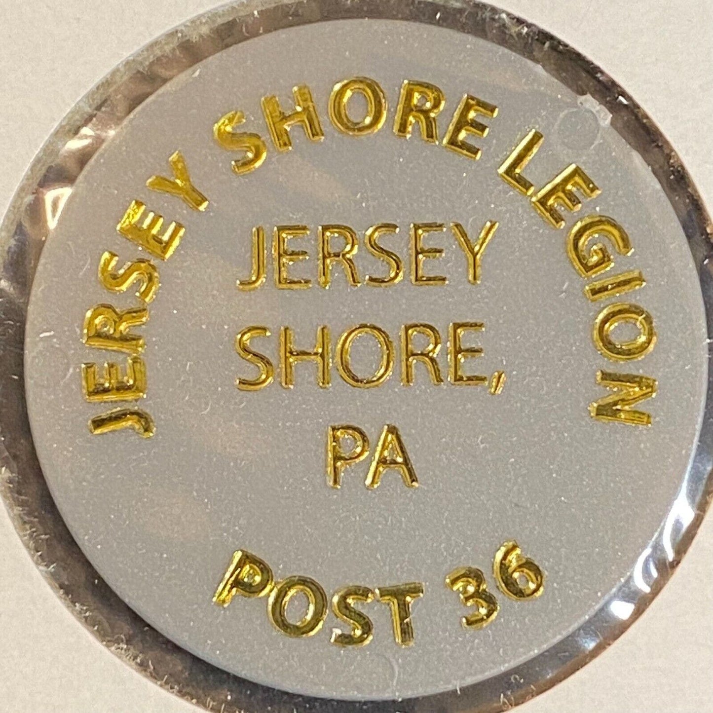 Jersey Shore Legion, PA AL Post 36 c1970's-80's Plastic "Soda" Token