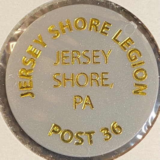 Jersey Shore Legion, PA AL Post 36 c1970's-80's Plastic "Soda" Token