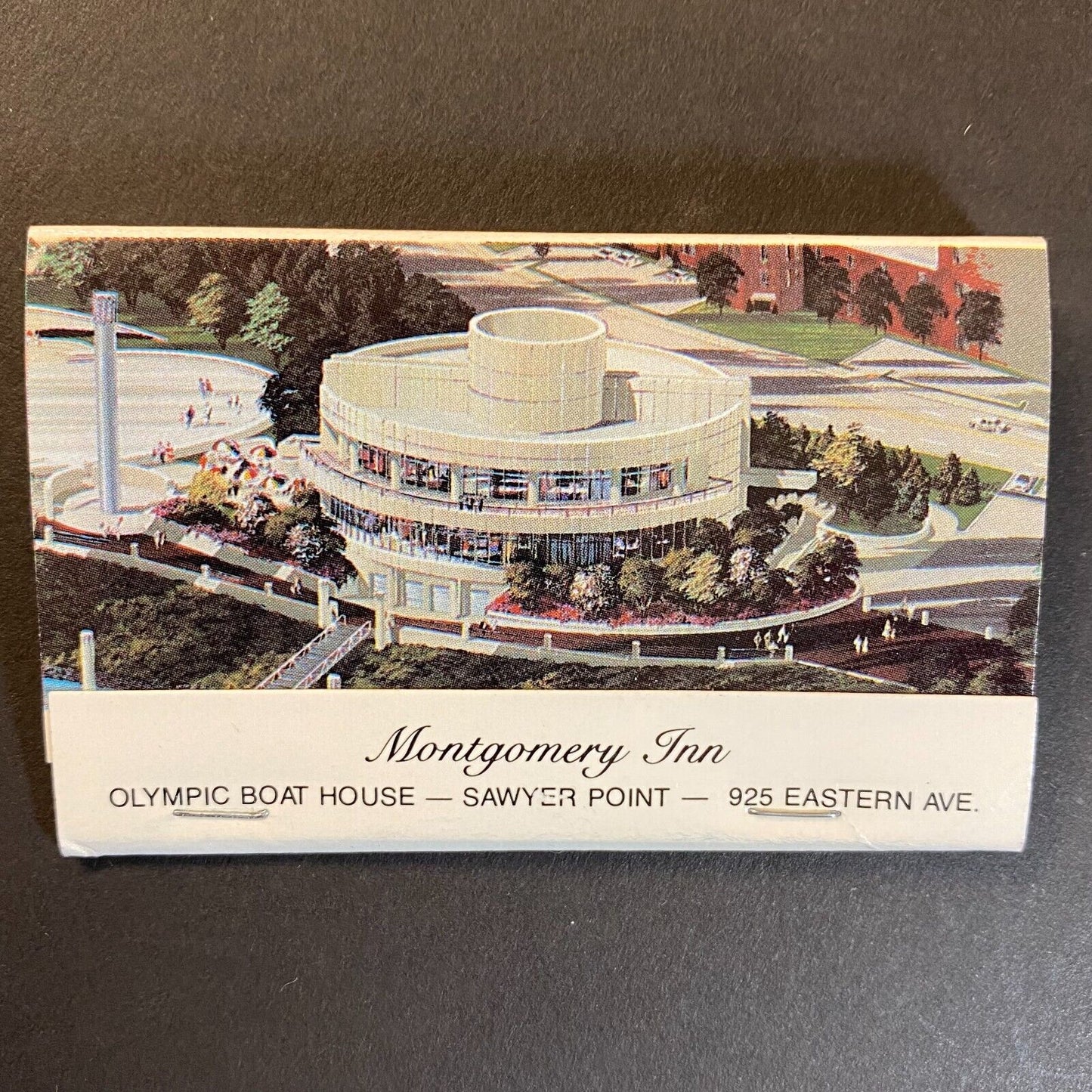 Montgomery Inn Olympic Boathouse Bob Hope Near Full (-1) Matchbook c1975-80's