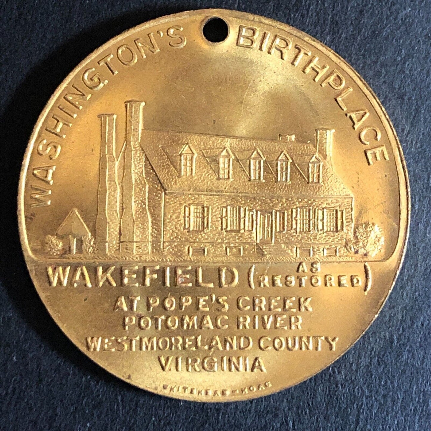 George Washington Bicentennial 1732-1932 Medallion 31mm Whitehead Hoag
