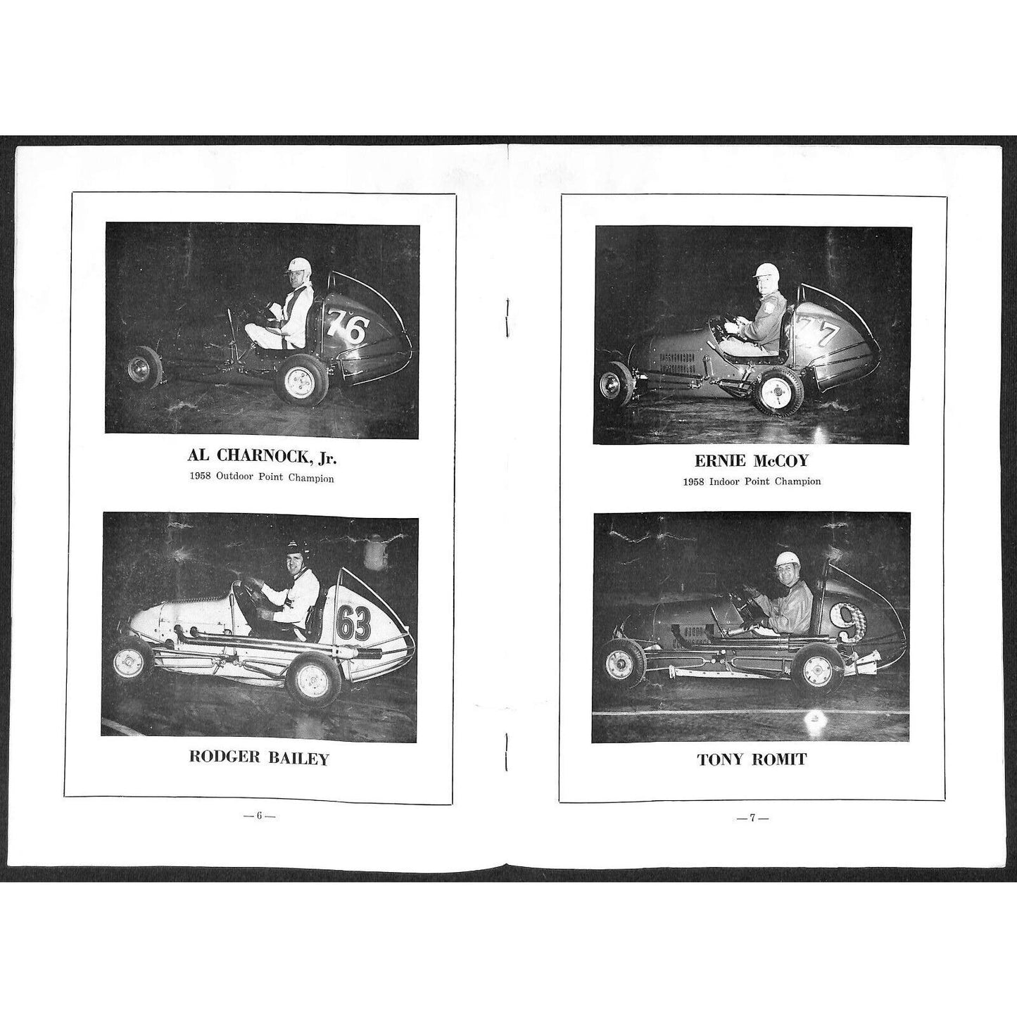 Teaneck Armory 1959 Season Sat Night Midget Race Auto Racing Program 8pp* Scarce