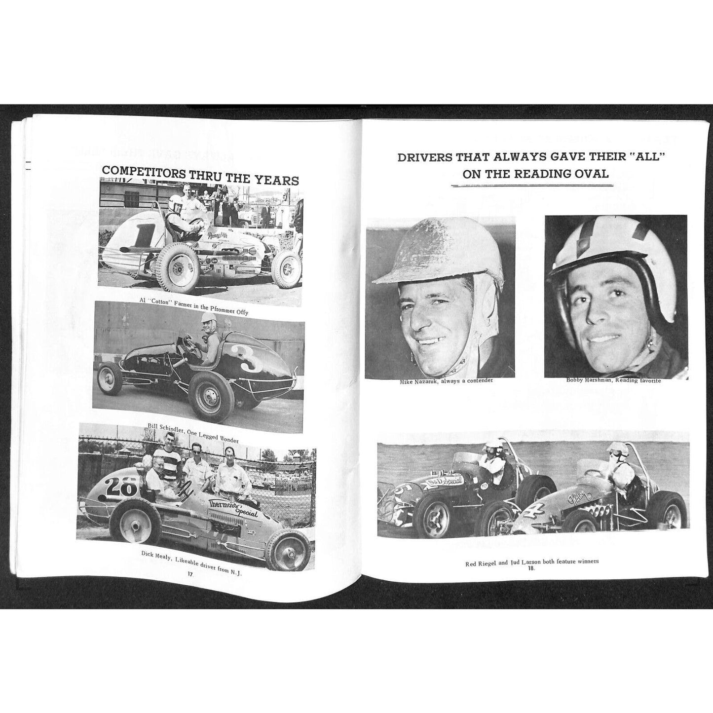 Reading Fairgrounds 1968 USAC Auto Races Program Sprint Car 100th 28pp*