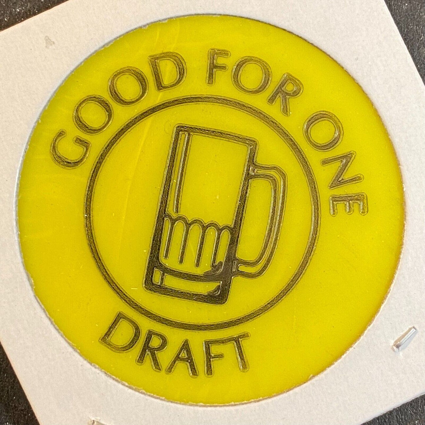 Meadville, PA Chestnut Street Pub & Grill c1990's Plastic Token "G/F One Draft"