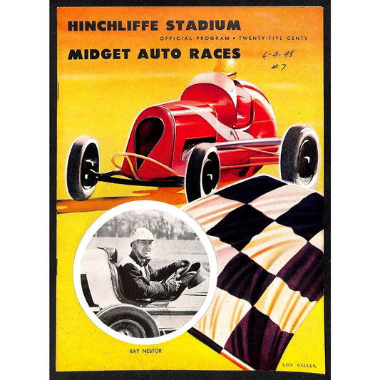 Hinchliffe Stadium Midget Auto Races 6/4 1948 Program Ray Nestor 8p VGC Scarce